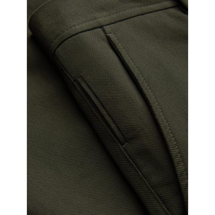 Moteriškos alyvuogių spalvos slim fit chino kelnės