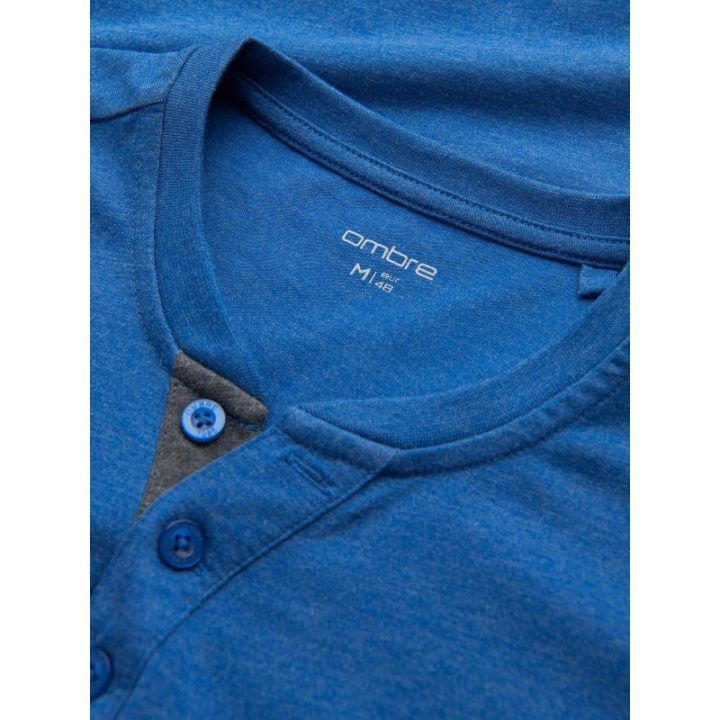 Vyriški mėlyni marškinėliai Ombre Clothing