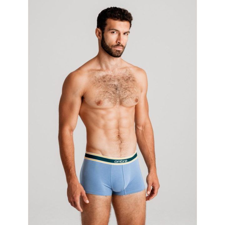 Vyriški mėlyni trumpi boksininko stiliaus apatiniai 3 porų rinkinys