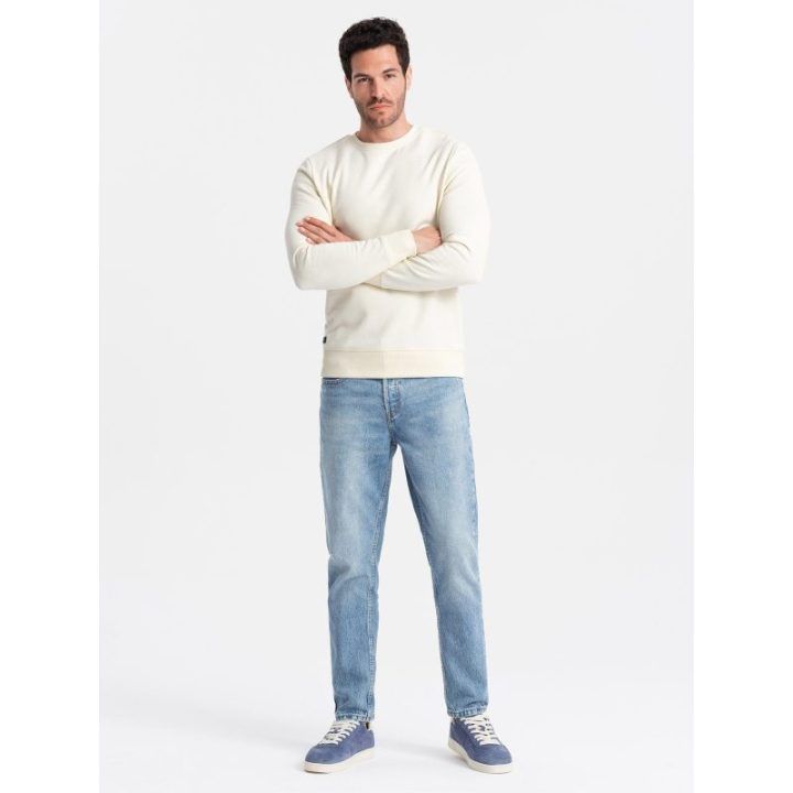 Vyriškas kreminis džemperis Ombre Clothing