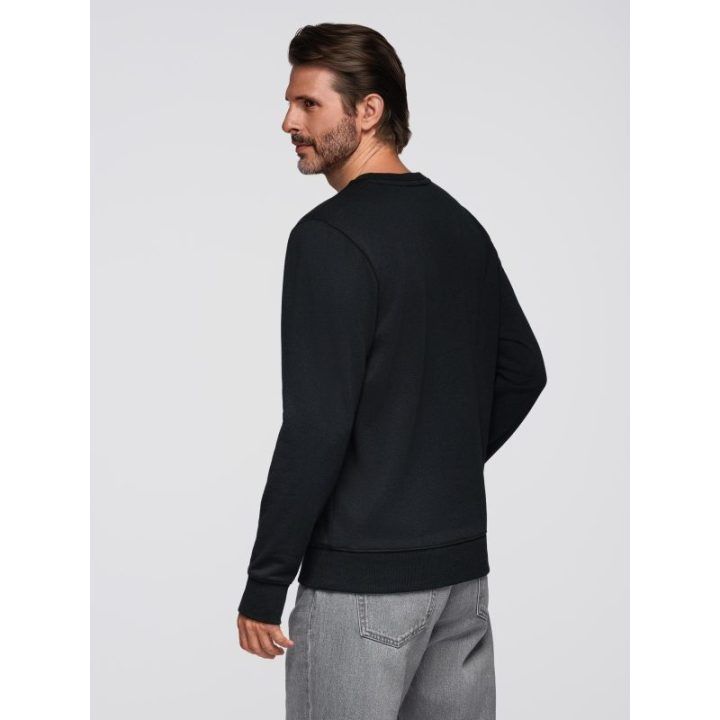 Vyriškas juodas džemperis Ombre Clothing