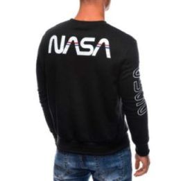 Vyriškas juodas NASA džemperis