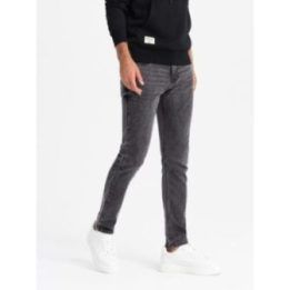 Vyriški pilki slim fit džinsai su elastanu