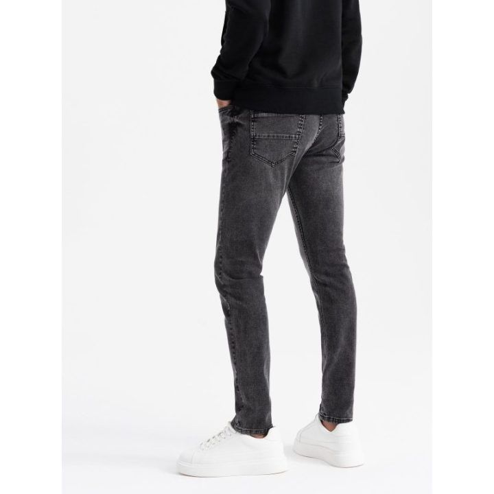 Vyriški pilki slim fit džinsai su elastanu