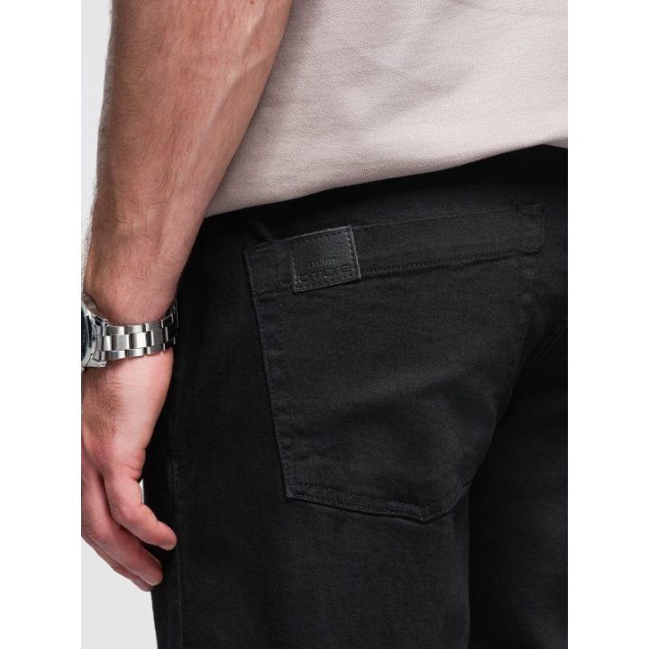 Vyriškos juodos jogger tipo kelnės su juostele