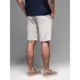 Vyriški šviesiai pilki slim fit šortai iki kelių