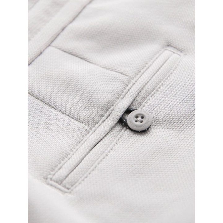 Vyriški šviesiai pilki slim fit šortai iki kelių