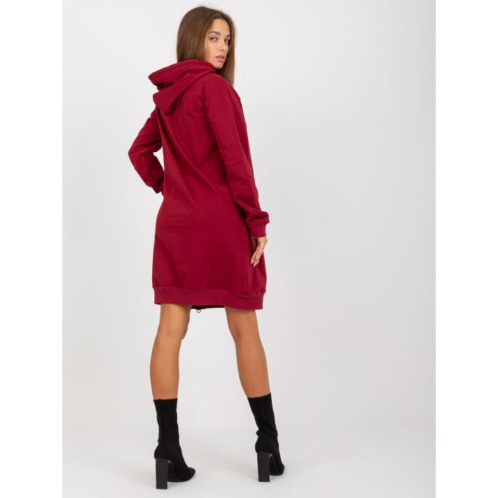 Bordo spalvos tunika