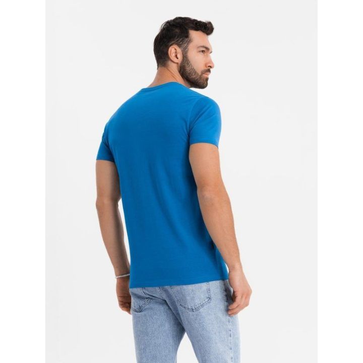 Vyriški mėlyni marškinėliai Ombre Clothing