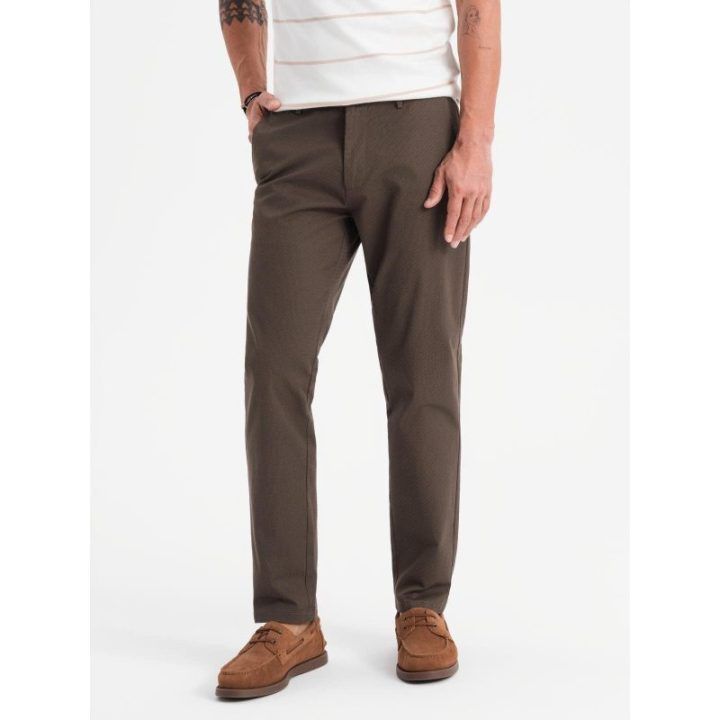 Vyriškos rudos chino kelnės, regular fit