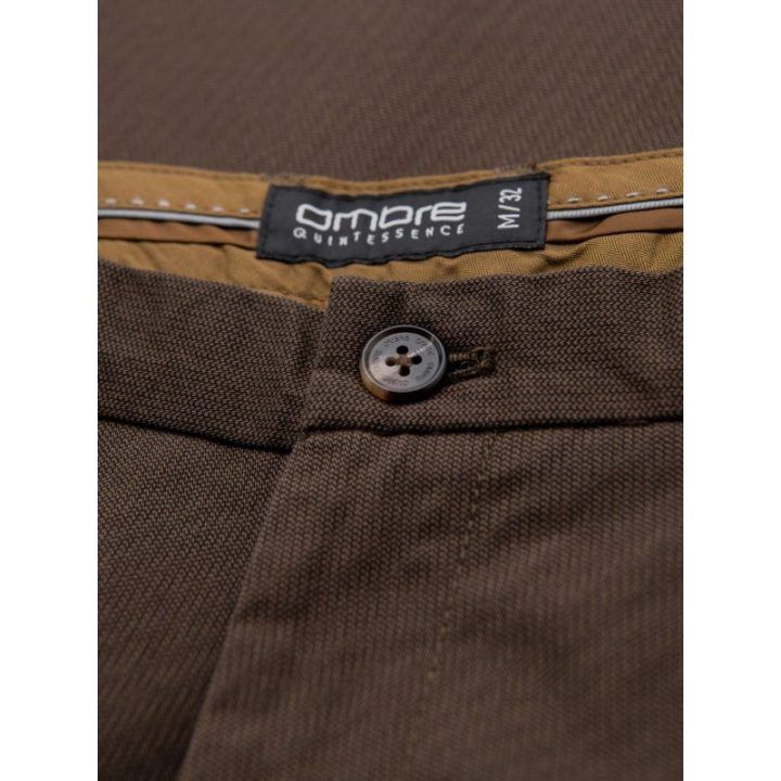 Vyriškos rudos chino kelnės, regular fit