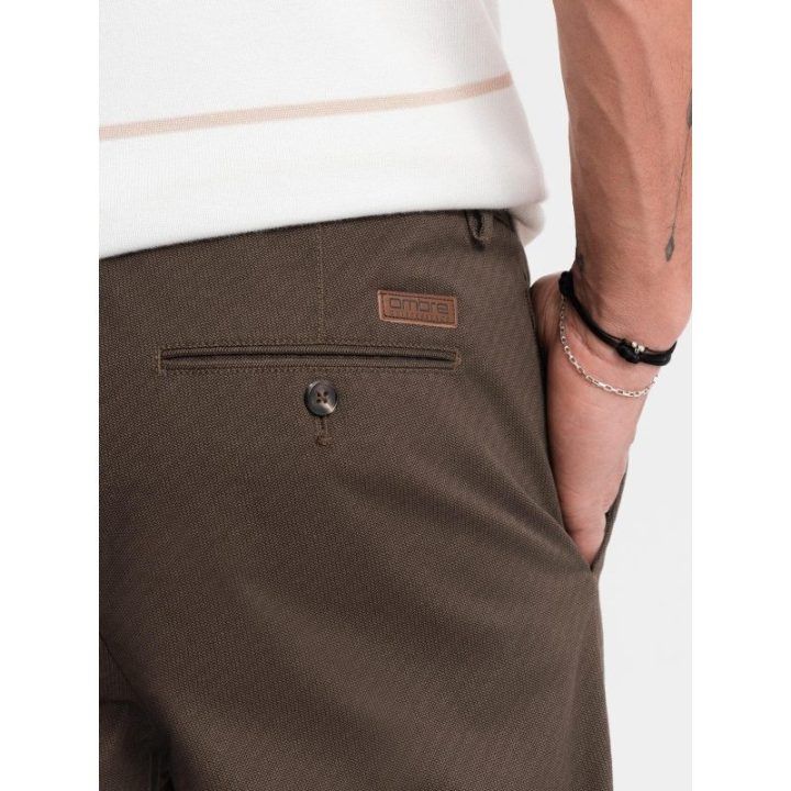 Vyriškos rudos chino kelnės, regular fit