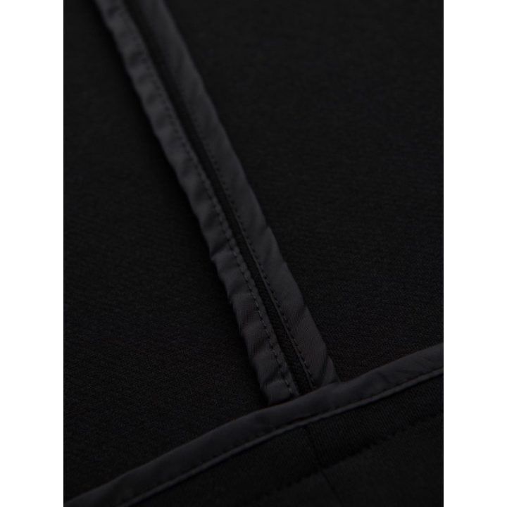 Vyriškas juodas slim fit švarkas su tekstūriniu trikotažu