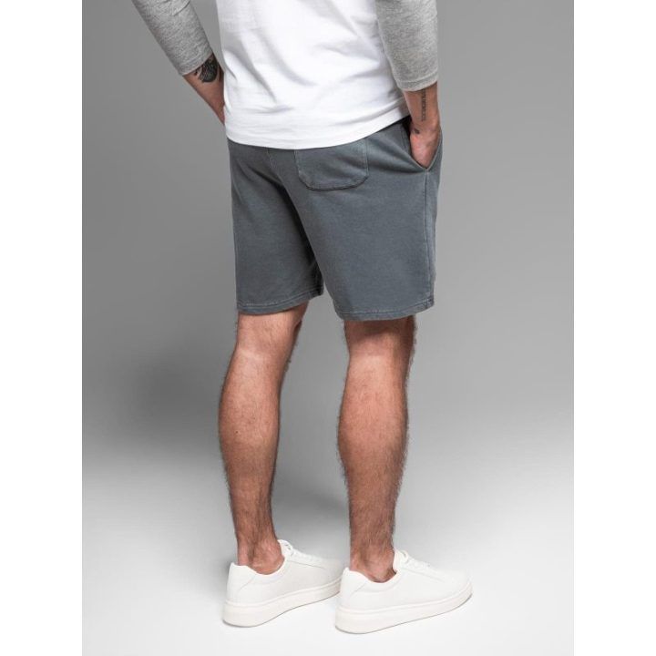 Vyriški tamsiai pilki laisvalaikio šortai Relaxed Fit