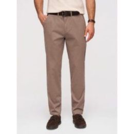 Vyriškos rudos chino kelnės regular fit
