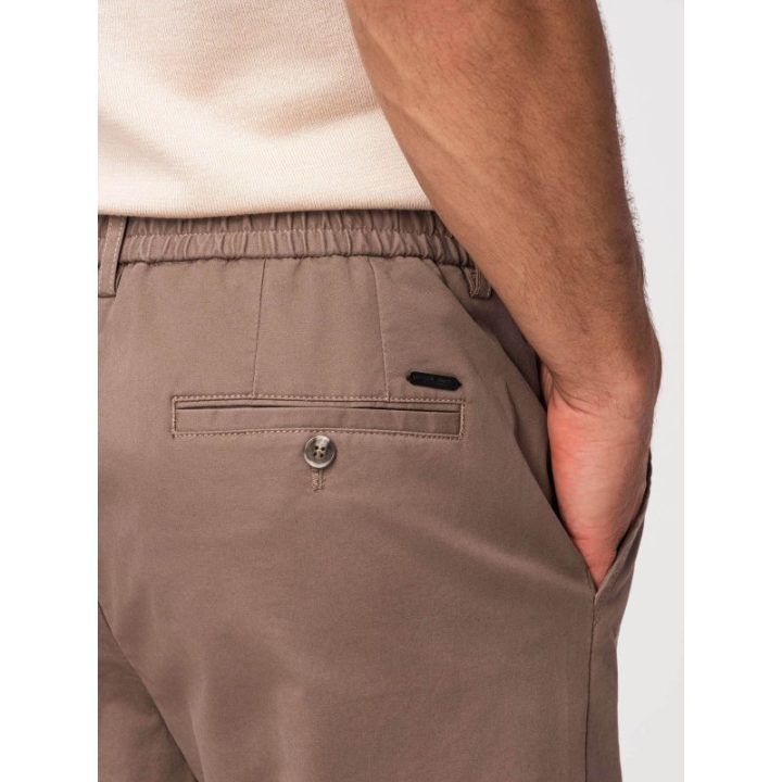 Vyriškos rudos chino kelnės regular fit