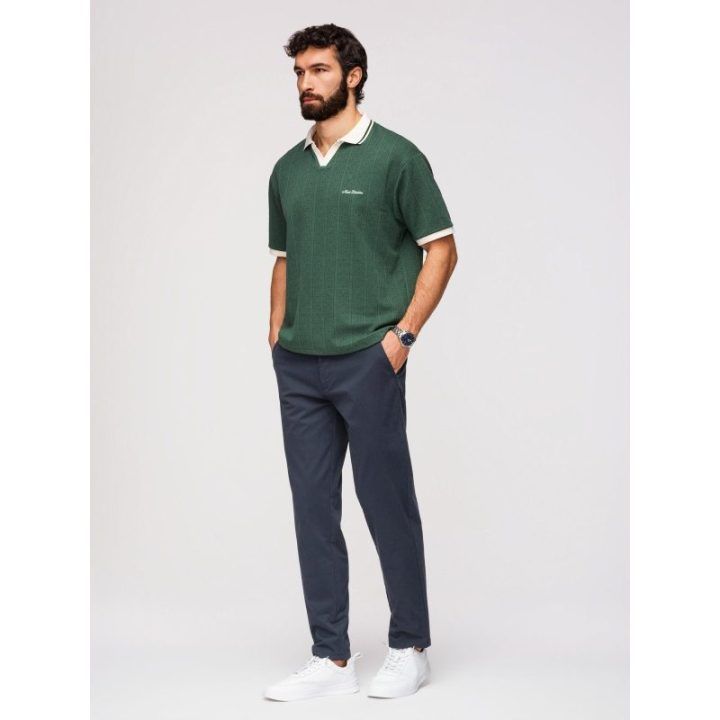 Vyriškos tamsiai mėlynos chino kelnės regular fit