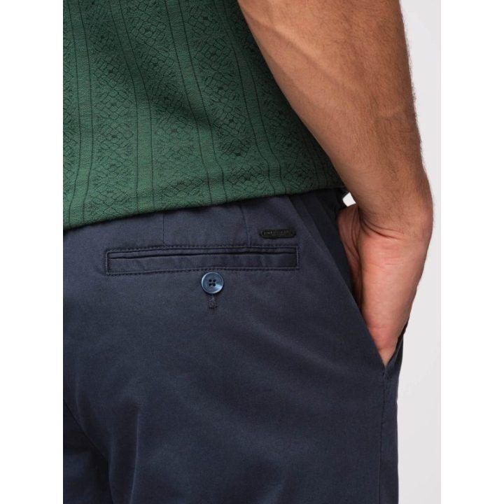 Vyriškos tamsiai mėlynos chino kelnės regular fit