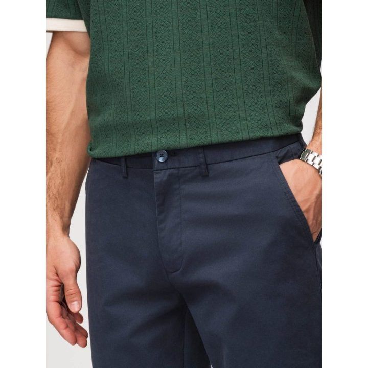 Vyriškos tamsiai mėlynos chino kelnės regular fit