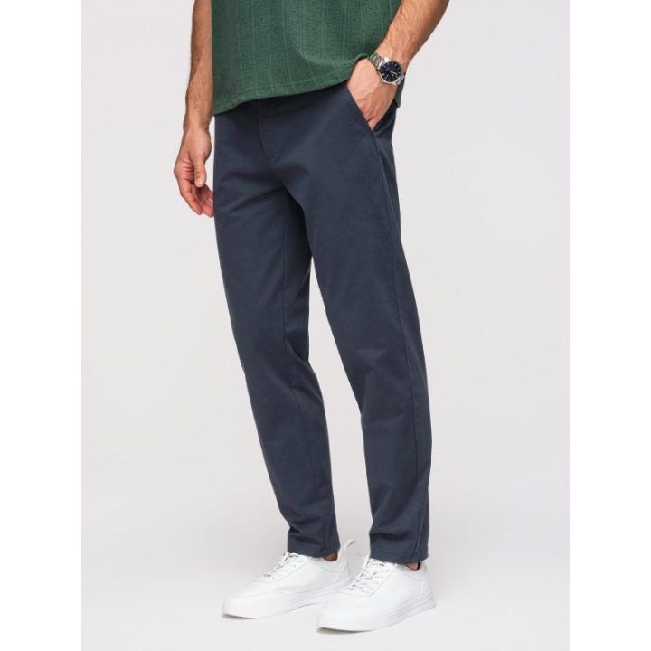Vyriškos tamsiai mėlynos chino kelnės regular fit