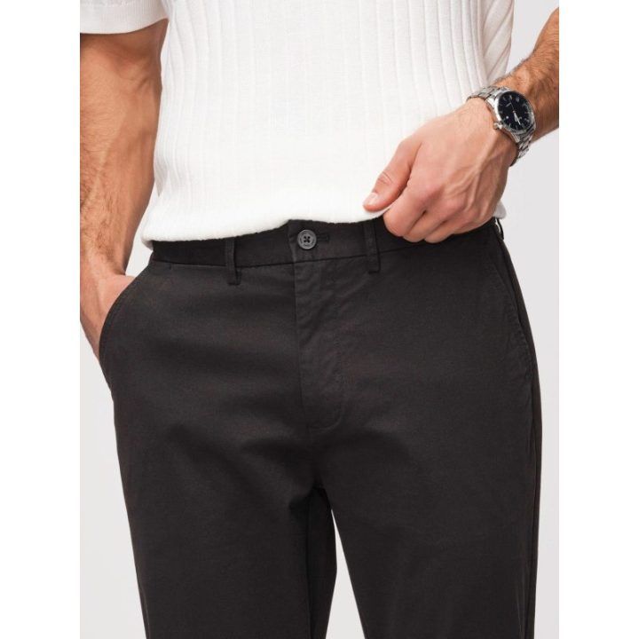 Vyriškos juodos chino kelnės regular fit