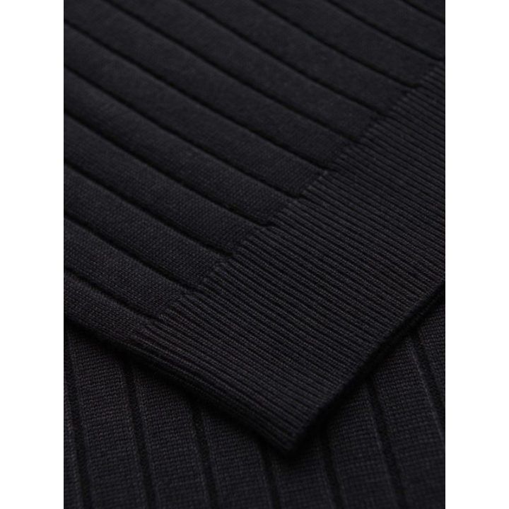 PAVADINIMAS: Vyriški juodi slim fit polo marškinėliai