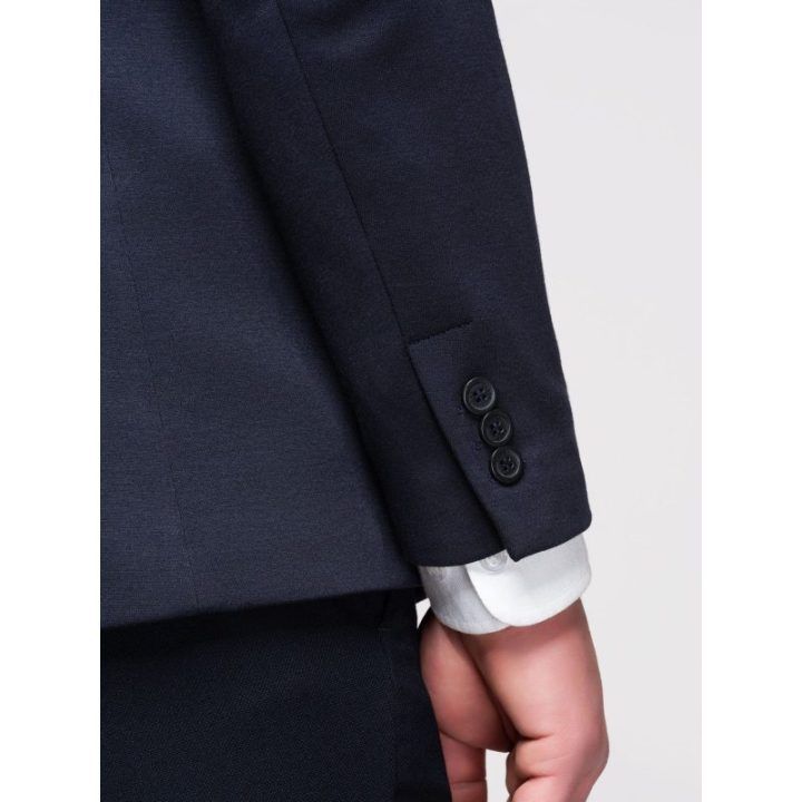 Vyriškas tamsiai mėlynas slim fit švarkas