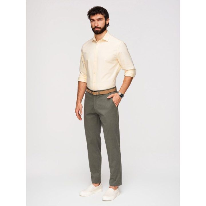 Vyriškos chaki chino kelnės regular fit