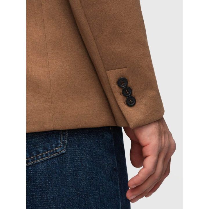 Vyriškas šviesiai rudas slim fit švarkas