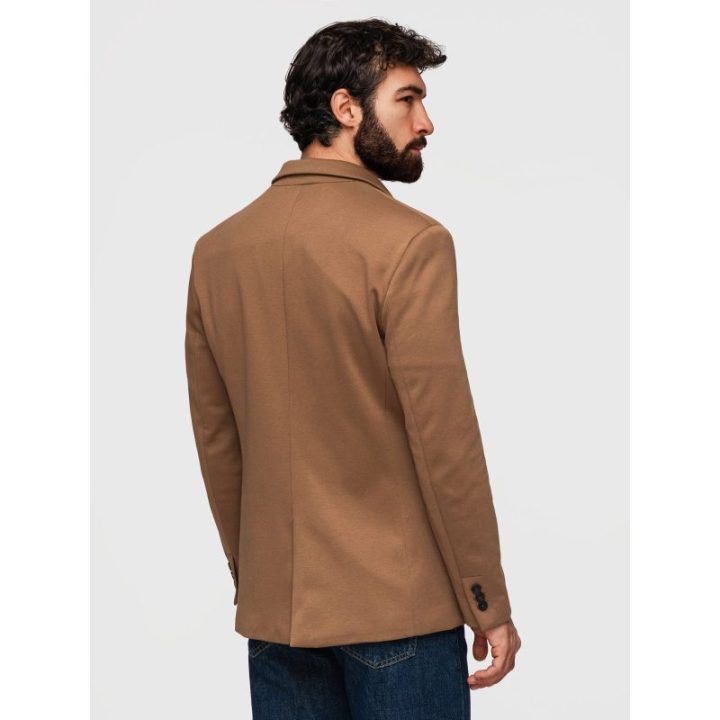 Vyriškas šviesiai rudas slim fit švarkas
