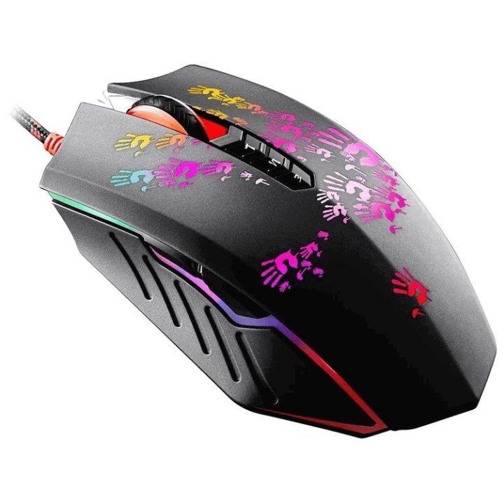 Juoda optinė žaidimų pelė A4Tech Bloody Blazing A60 Activated