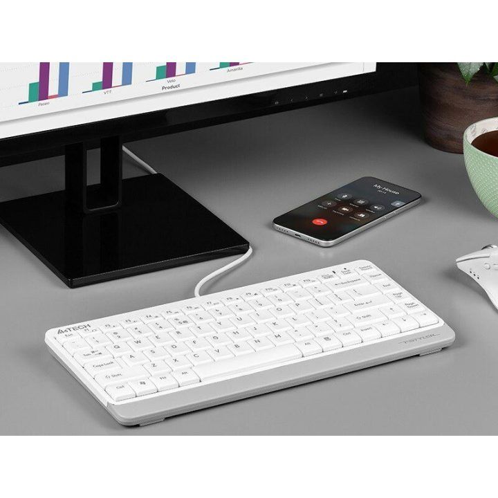 Balta mini klaviatūra A4Tech FStyler FK11