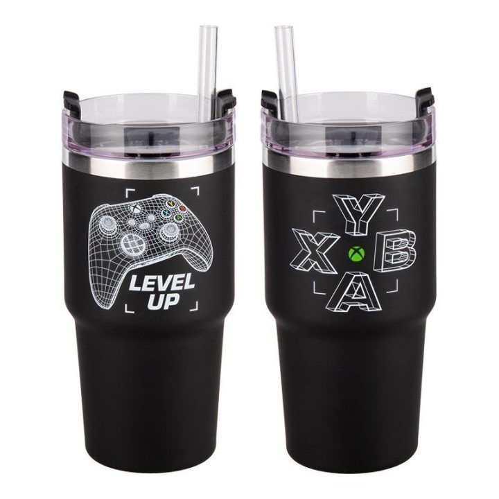 Paladone Xbox Gamer kelioninis puodelis su šiaudeliu, 600 ml