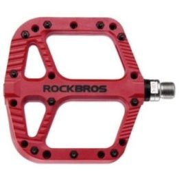 Raudoni platforminiai pedalai Rockbros