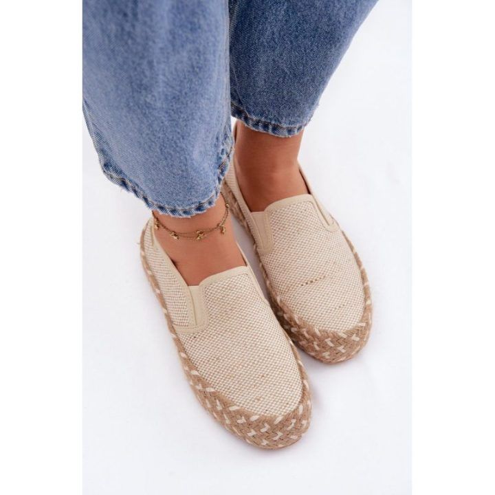 Moteriškos espadrilės su platforma Lee Cooper, smėlio spalvos