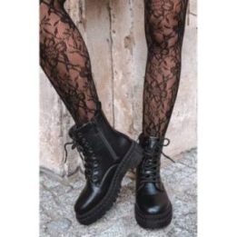 Juodi aulinukai su raišteliais ir platforma Step in style