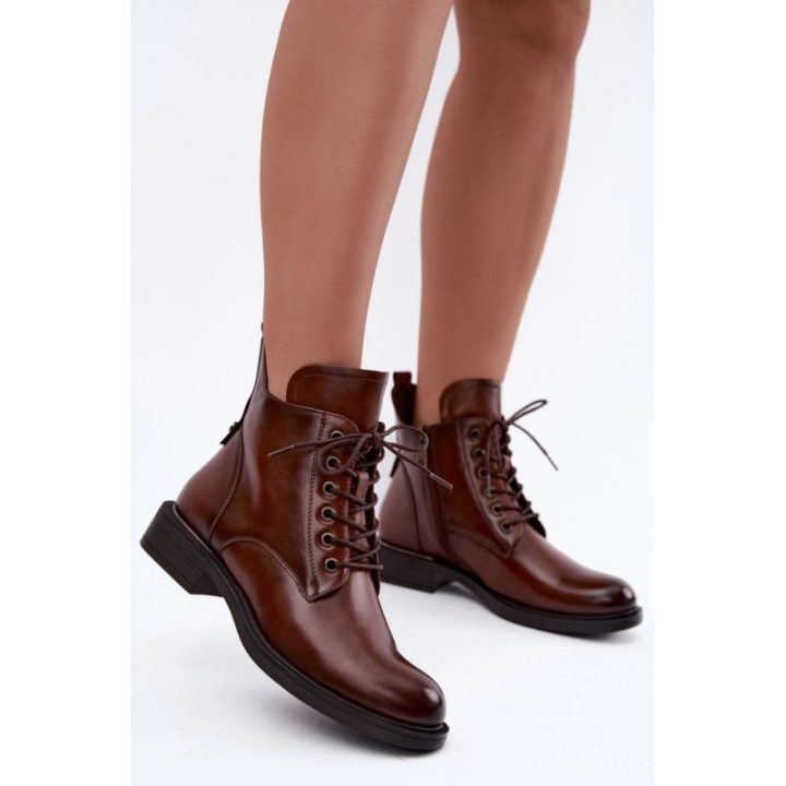 Rudi aulinukai su raišteliais ir užtrauktuku Step in style