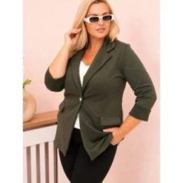 Moteriškas Plus Size švarkas, mėtų spalvos