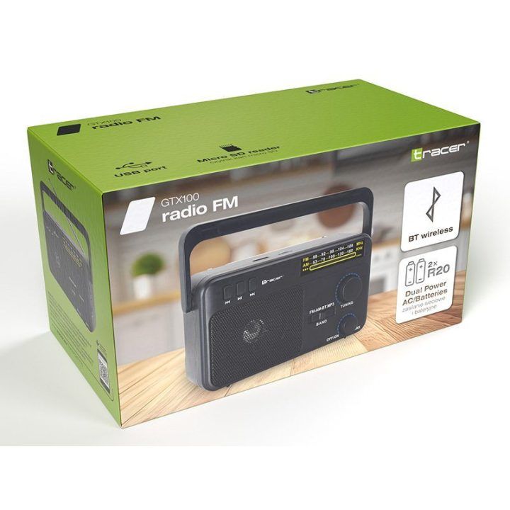 Tracer GTX100 FM/AM radijas su Bluetooth ir MP3