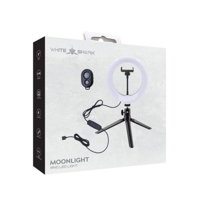 White Shark RL-08 MOONLIGHT-2 LED žiedinis šviestuvas, 21 cm