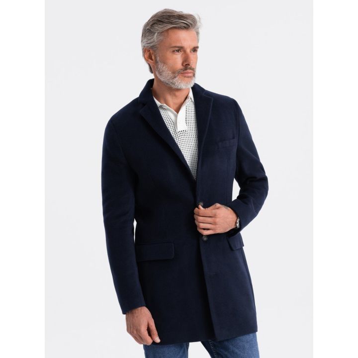 Paltas tamsiai mėlynas su užtrauktuku Jack & Jones