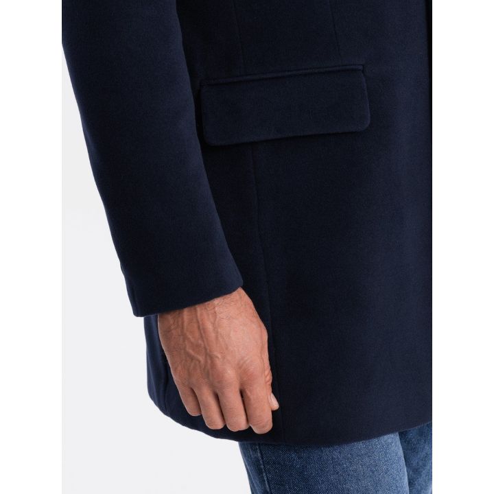 Paltas tamsiai mėlynas su užtrauktuku Jack & Jones