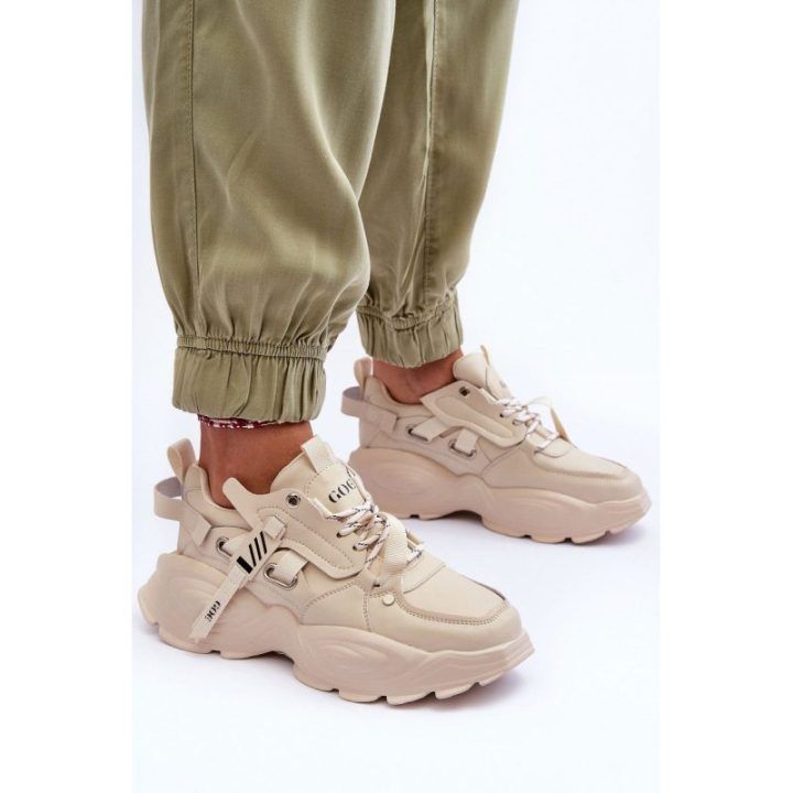 Sportbačiai batai GOE MM2N4015 smėlio spalvos