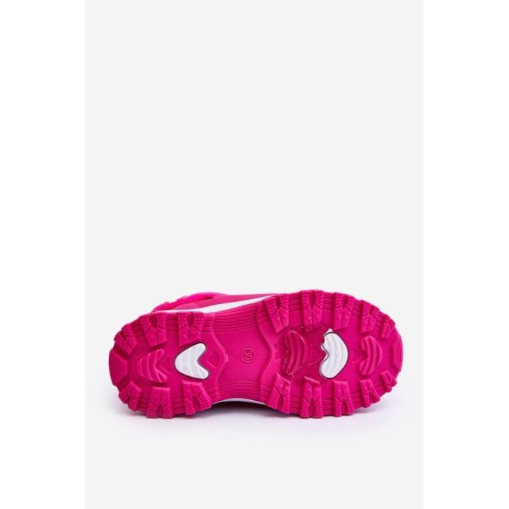 Vilnoniai nėriniuoti sniego batai su raišteliais Pink Big Star MM374121
