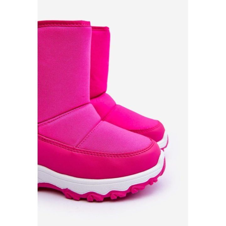 Vilnoniai nėriniuoti sniego batai su raišteliais Pink Big Star MM374121