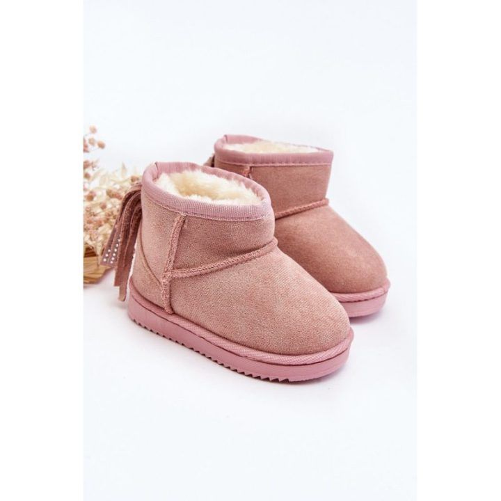 Vaikiški vilnoniai sniego batai su kutais Pink Mikyla