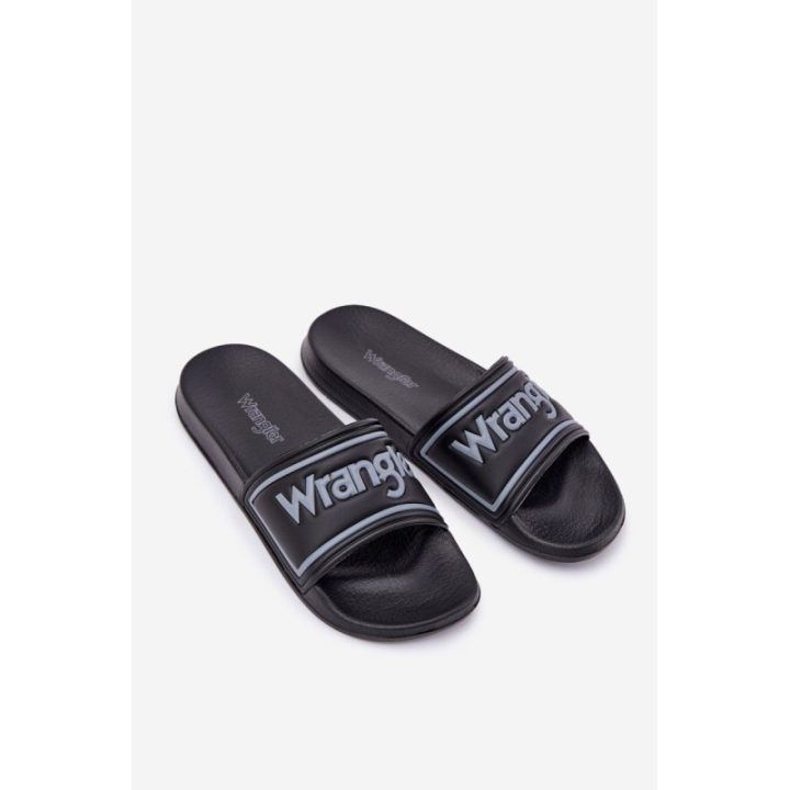 Šlepetės vyrams juodos WRANGLER