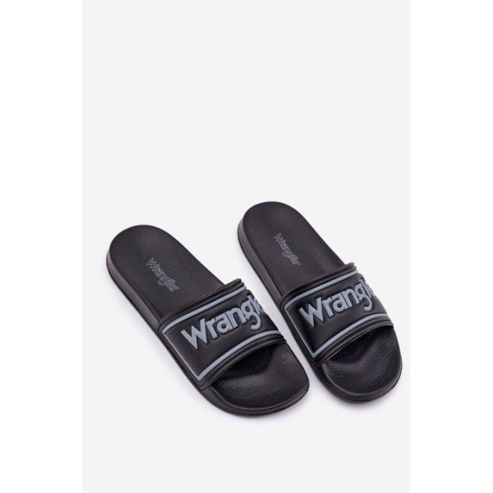 Šlepetės vyrams juodos WRANGLER