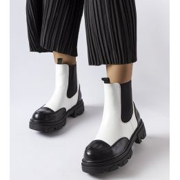 Juodos ir baltos spalvos Albany užsegami aulinukai
