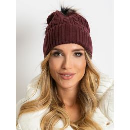 Bordo spalvos kepurė